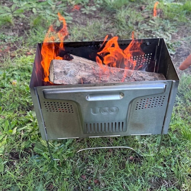 UCO stainless steel grill portable for camping cookouts