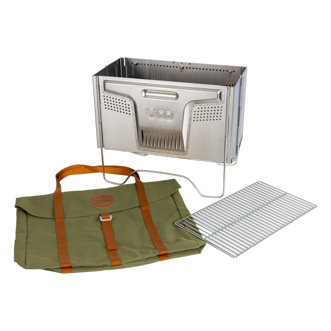 Foldable smokeless firepit and barbecue grill by UCO