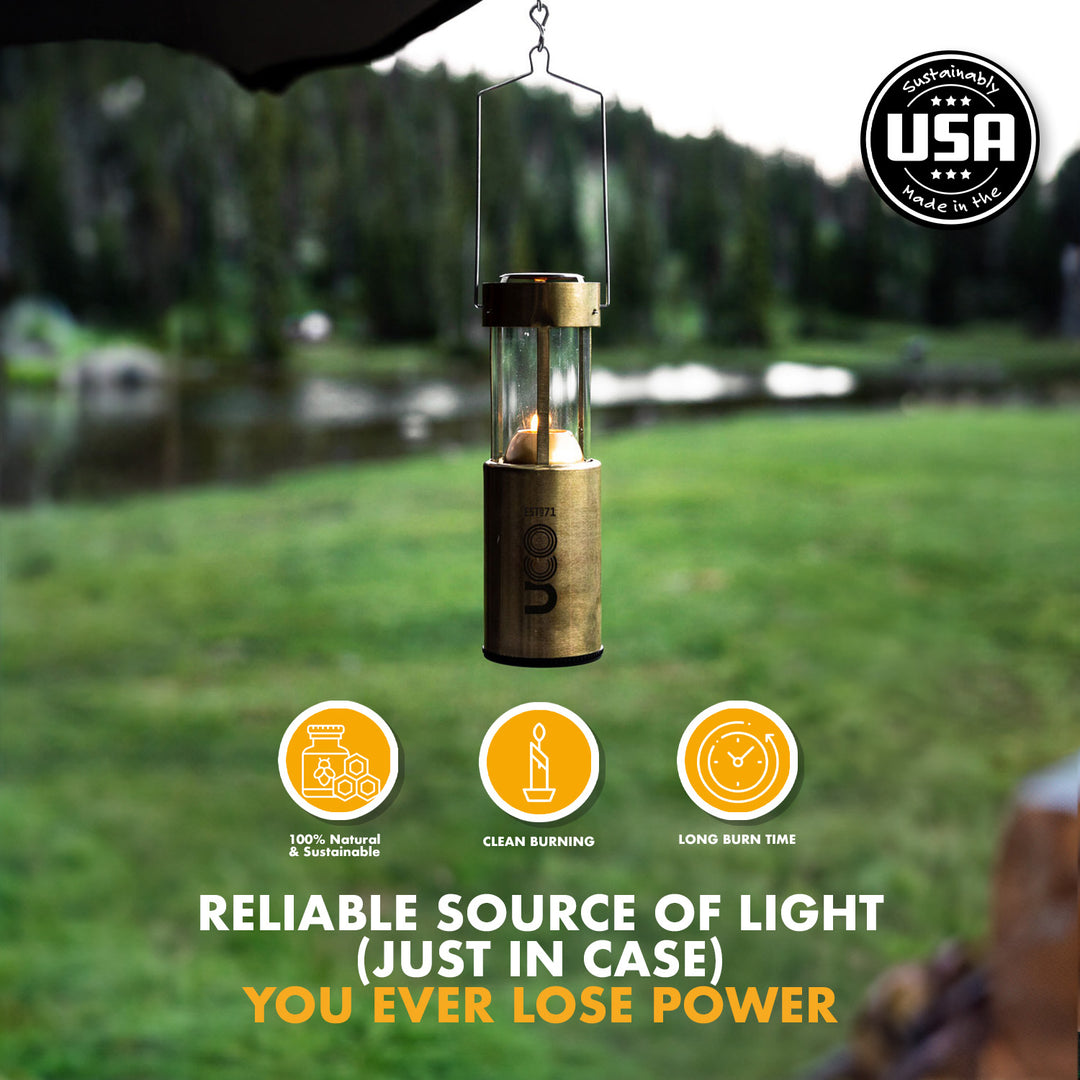 Natural beeswax candles for lanterns and backup emergency lighting