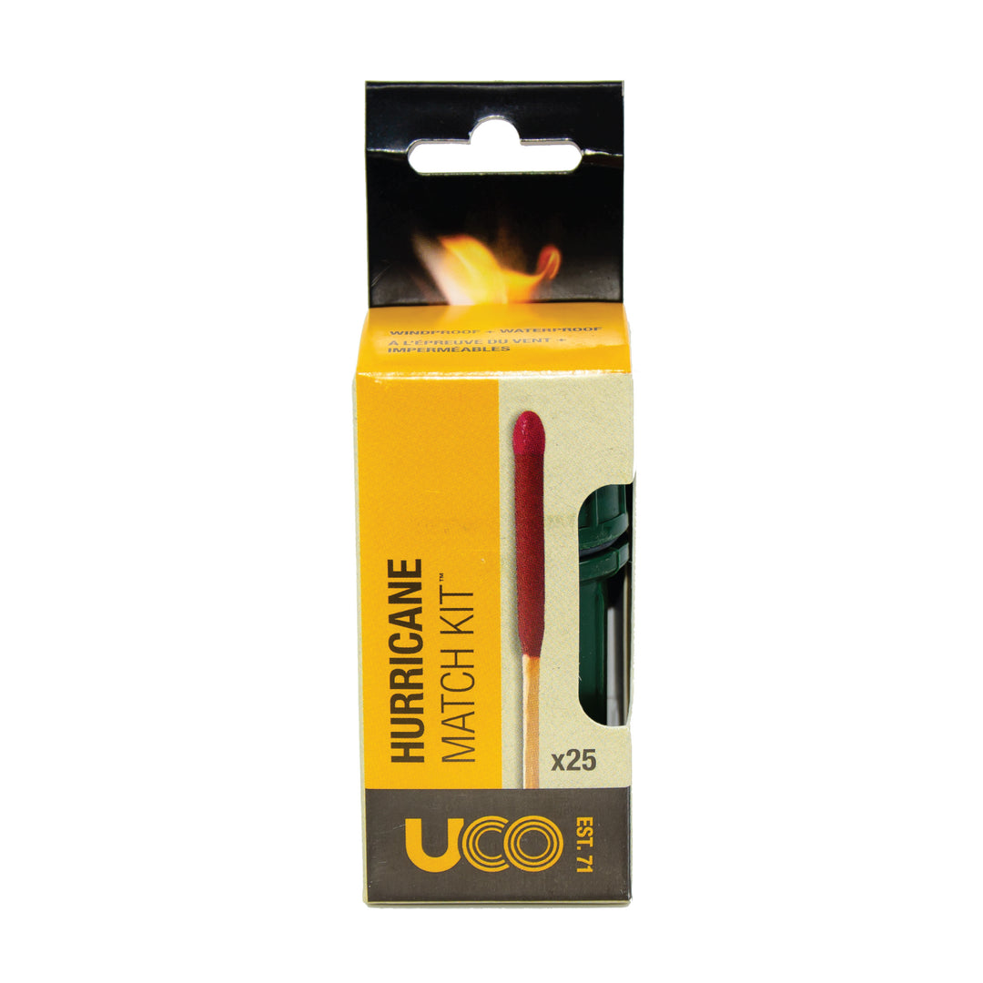 UCO Hurricane Match Kit with floating case and 2 extra strikers for hurricane survival gear