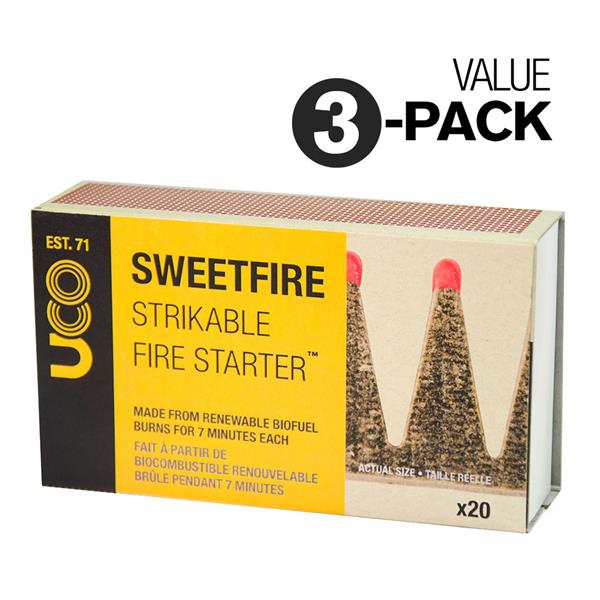 UCO Sweetfire Strikeable Fire Starter lightweight fire starter for camping and emergency kits
