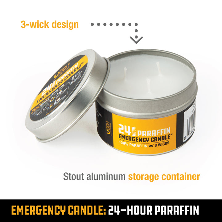 24-HR EMERGENCY CANDLE, PARAFFIN
