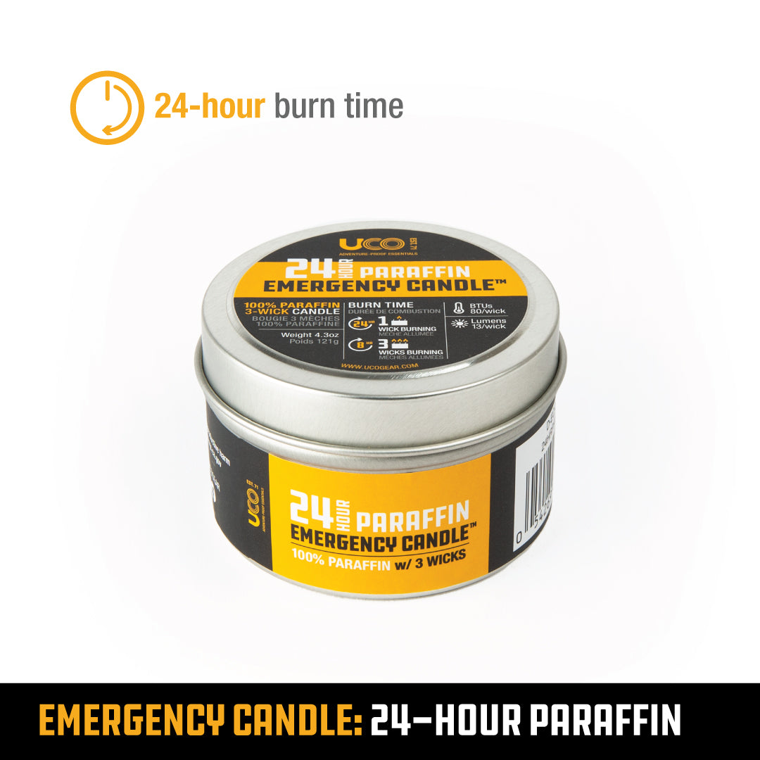 24-HR EMERGENCY CANDLE, PARAFFIN