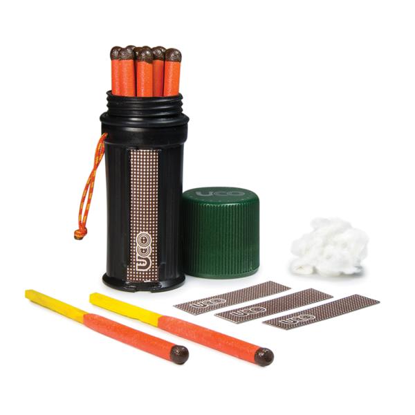 UCO Titan Stormproof Match Kit with waterproof match case and windproof matches for tornado preparedness and survival fire starter kits