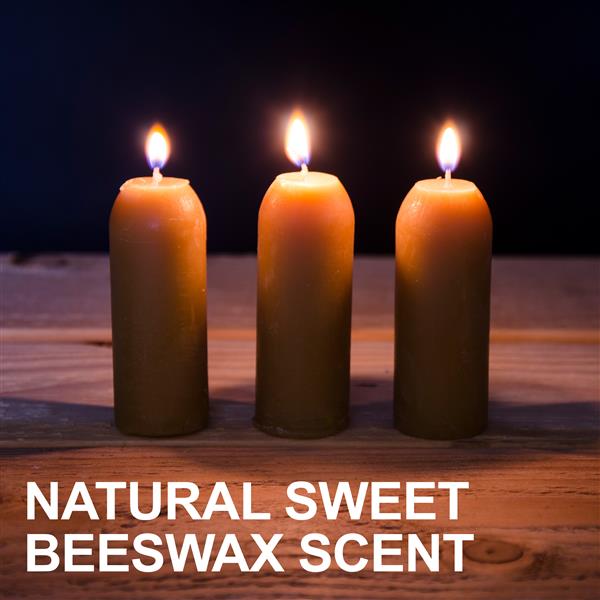 UCO beeswax candles for clean-burning light during storms and blackouts