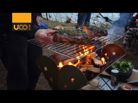 UCO Flatpack Medium Portable Grill for camping and outdoor meals, perfect for airstreams, RV's and tent camping