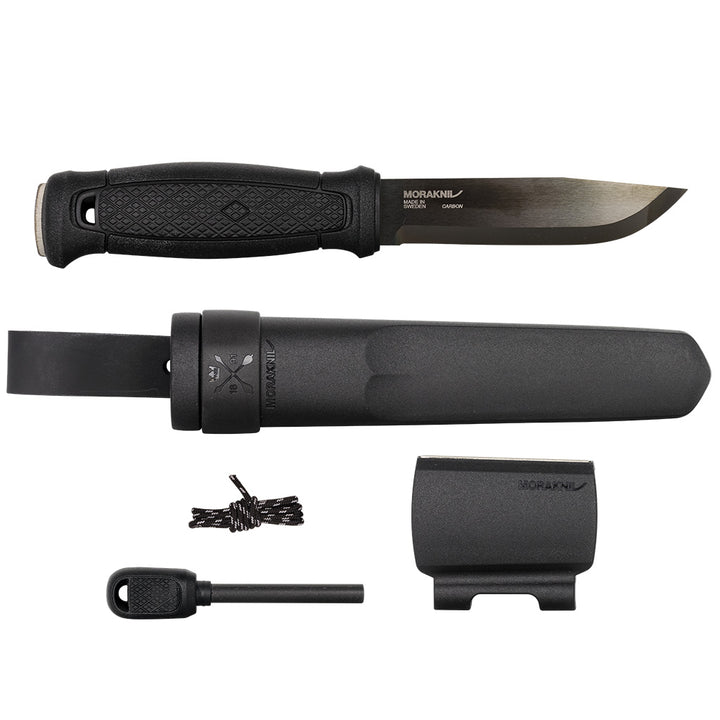 GARBERG - BLACK CARBON STEEL - W/ SURVIVAL KIT (C)