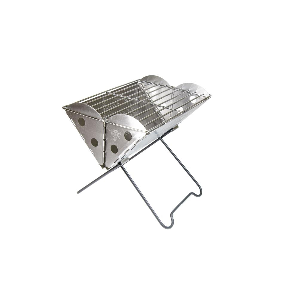 Stainless Steel Flatpack Grill EZY Q, Mild Steel Flat Packed Fire
