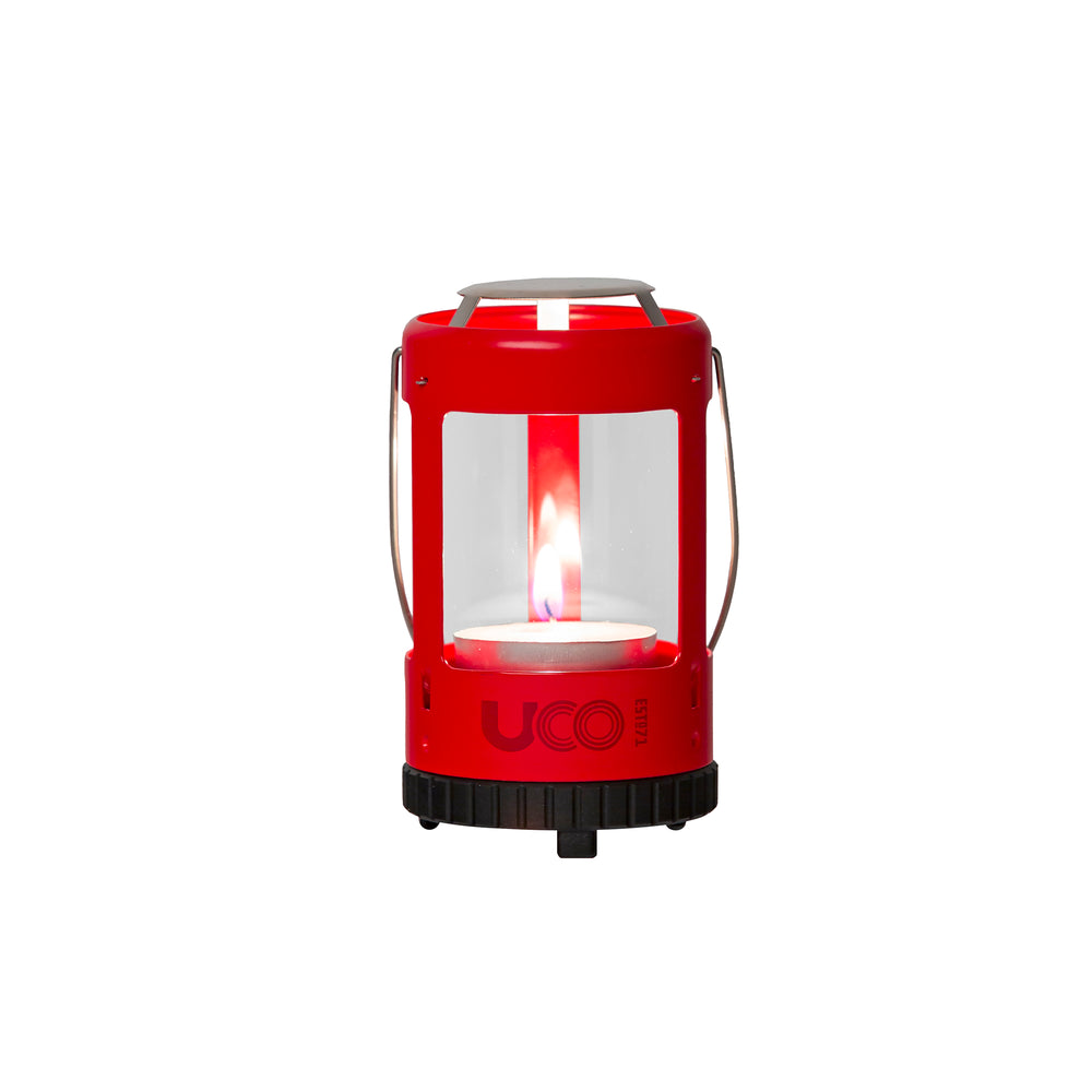 UCO Mini Candle Lantern Kit emergency gear with 4 tealight candles included_ Volcano Red mini candle lantern kit by UCO