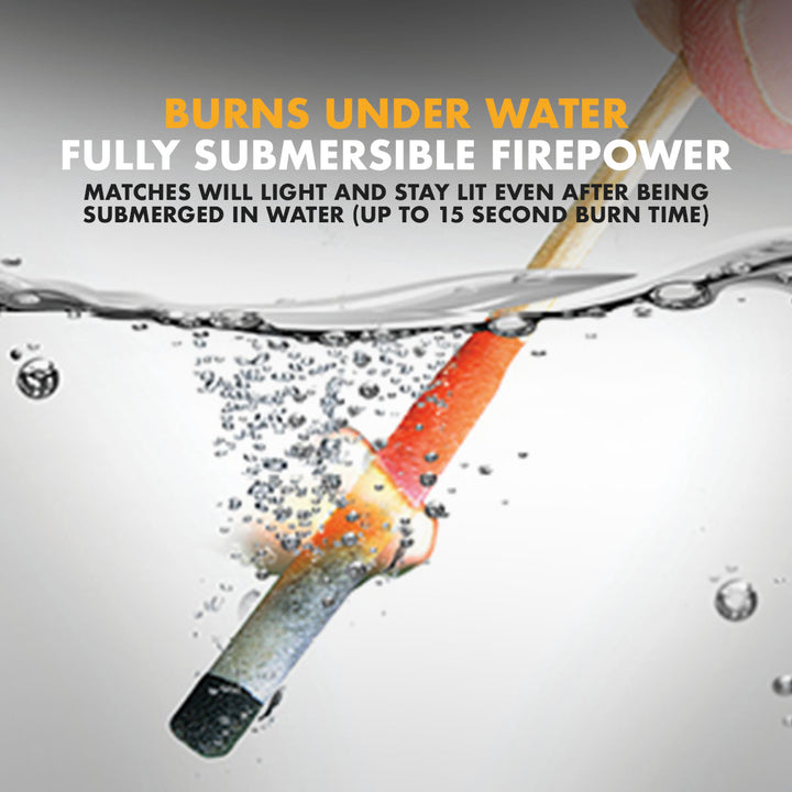 UCO Stormproof Matches 25-pack used in earthquake emergency kits, survival fire starter kits, and bug-out bags for reliable ignition in wind, rain, and wet conditions