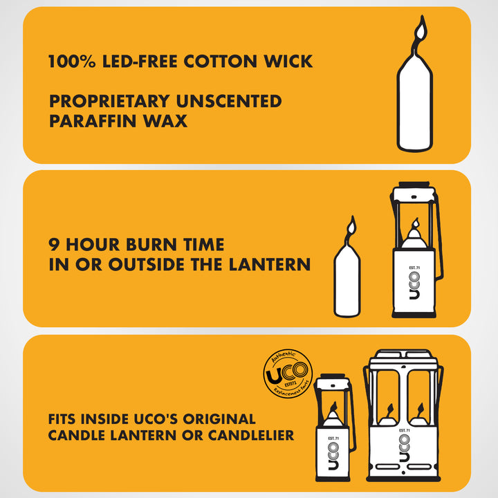 UCO 9-Hour Candles - 9 Pack