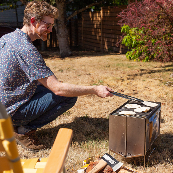 Flatpack Smokeless Firepit and Grill