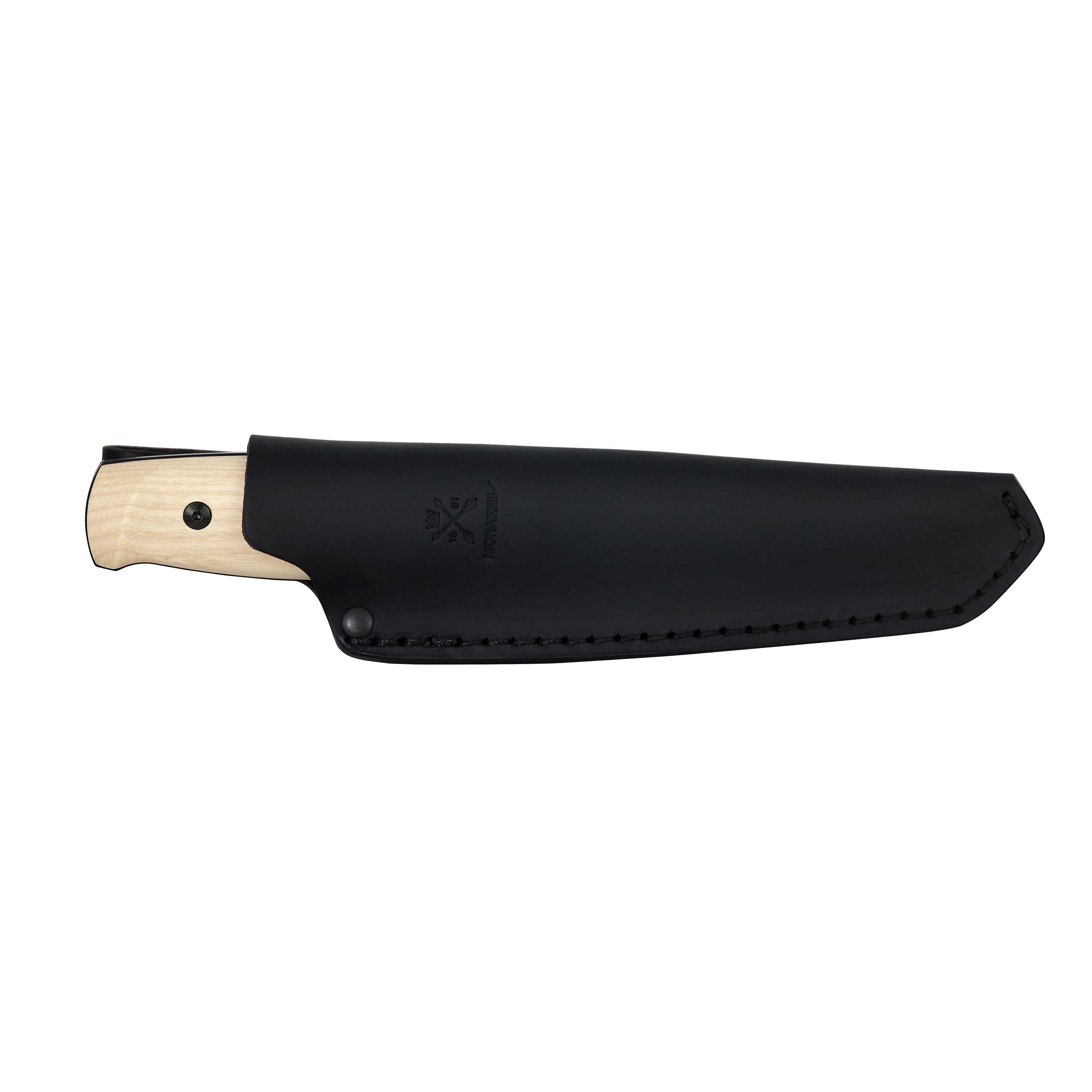 Morakniv Lok Black Blade - Ash Wood Handle - Leather Sheath - DLT Trading
