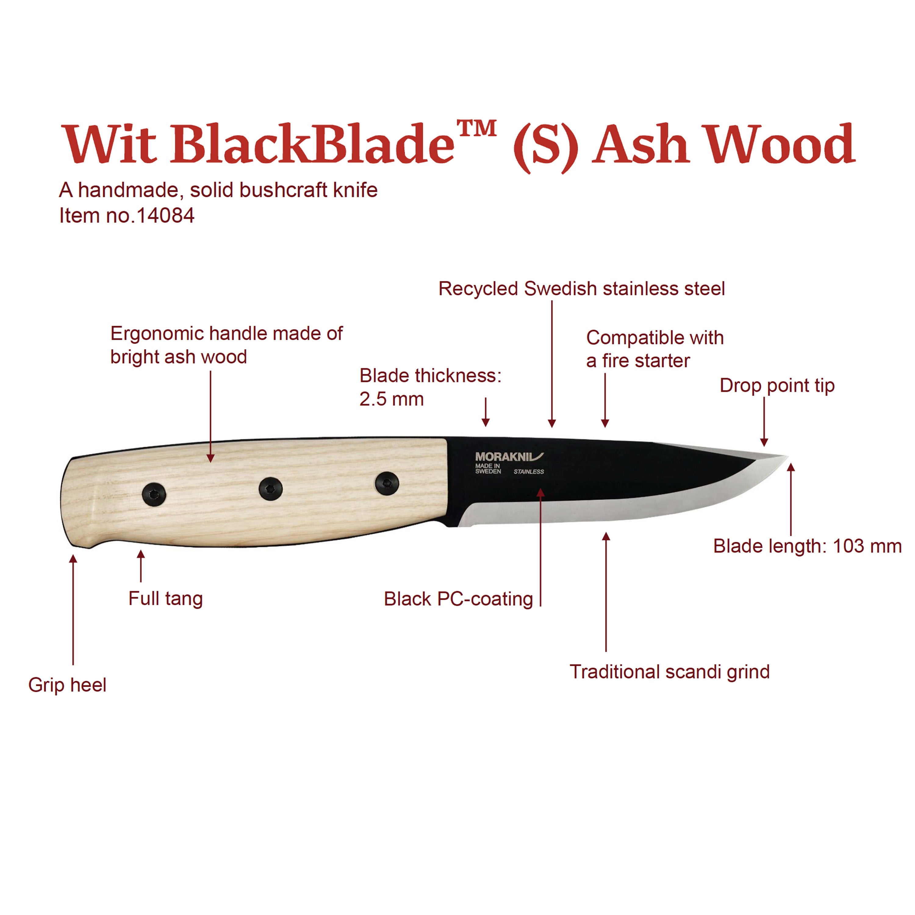 Morakniv Wit BlackBlade™ (S) - Ash Wood