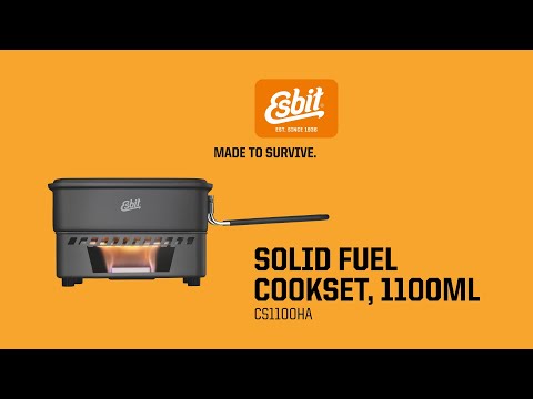1100ML SOLID FUEL STOVE & COOKSET